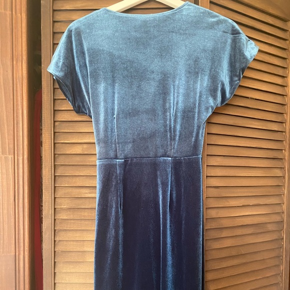 Teal wrap Reitmans dress - Picture 6 of 6